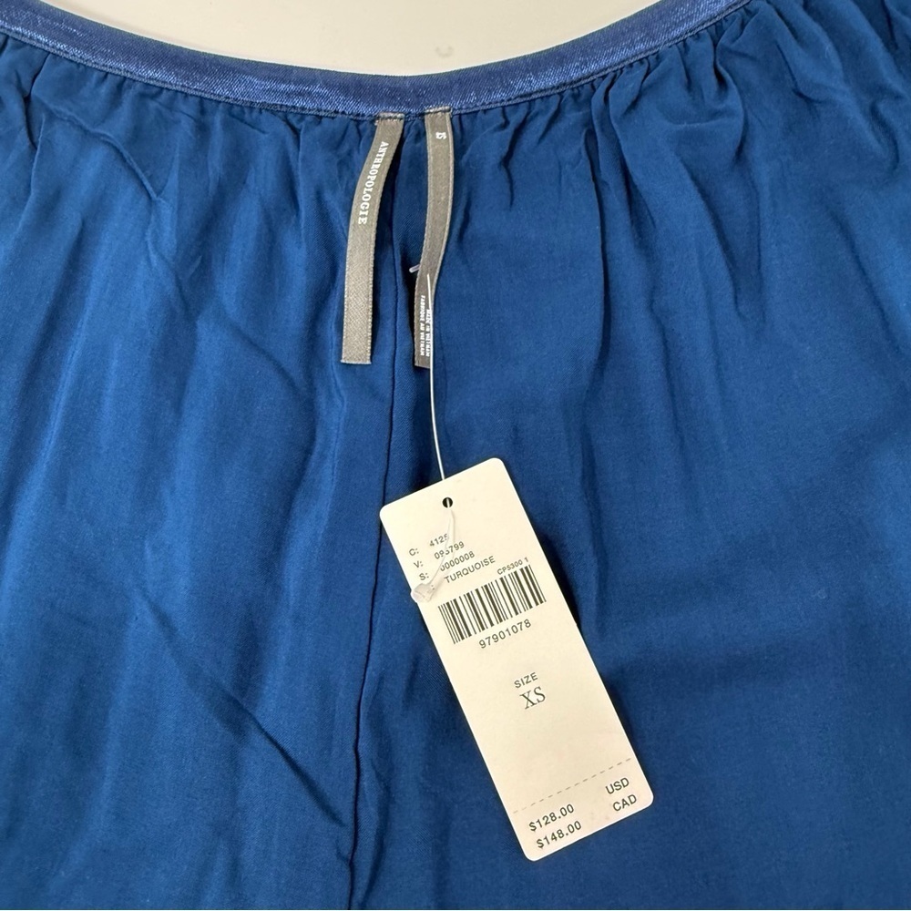 Anthropologie Pleated Skort XS Deep Sea Blue NWT - Picture 4 of 12